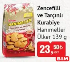 ÜLKER HANIMELLER ZENCEFİLLİ VE TARÇINLI KURABİYE 139 G